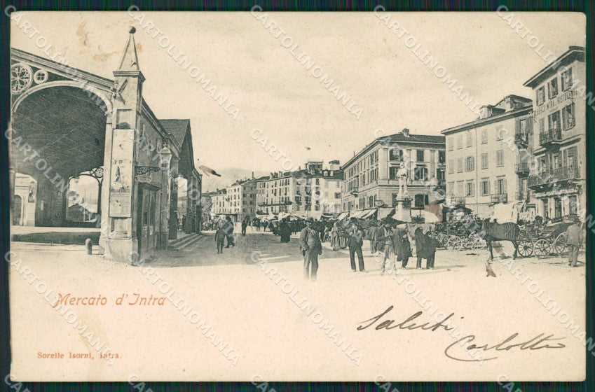 Verbania Intra Mercato Garibaldi cartolina QZ1208 – fronte