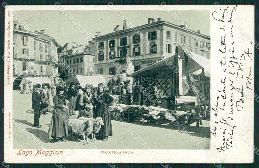 Verbania Intra Mercato cartolina QZ1220 – fronte