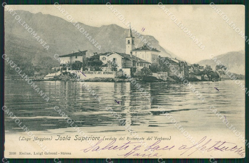 Verbania Stresa Isole Borromee Isola Superiore cartolina QZ1222 – fronte