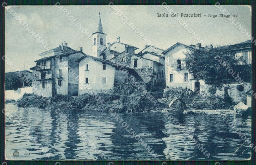 Verbania Stresa Isole Borromee Isola Pescatori PIEGA cartolina QZ1224 – fronte