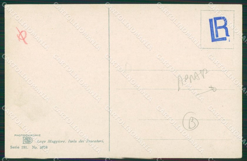 Verbania Stresa Isole Borromee Isola Pescatori ABRASA cartolina QZ1235 – retro