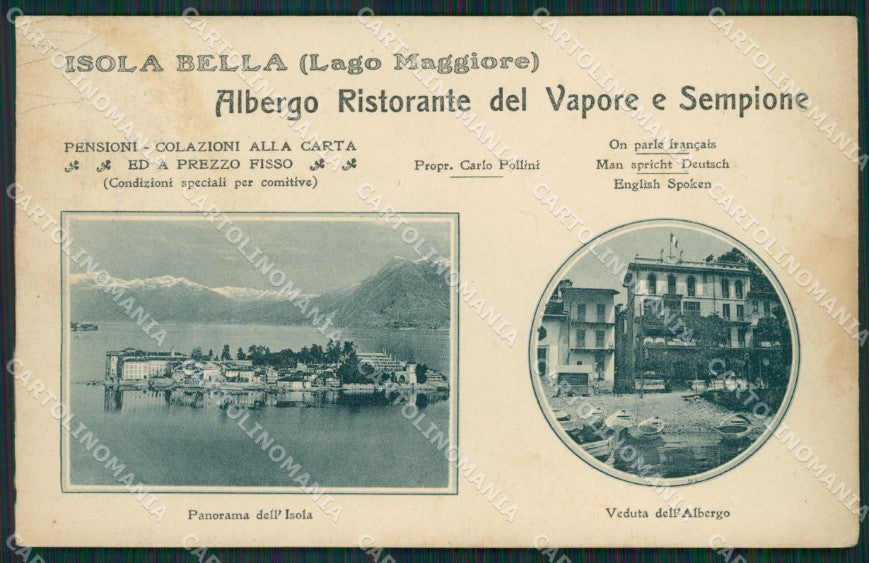 Verbania Stresa Isole Borromee Isola Bella cartolina QZ1245 – fronte