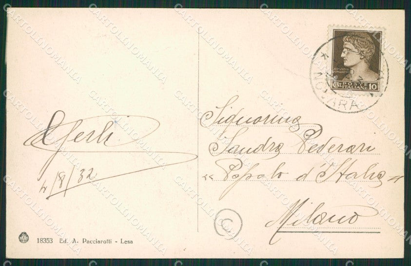 Novara Lesa Battello cartolina QZ1254 – retro