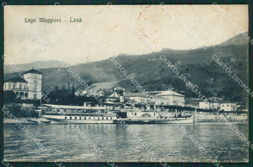 Novara Lesa Battello cartolina QZ1274 – fronte