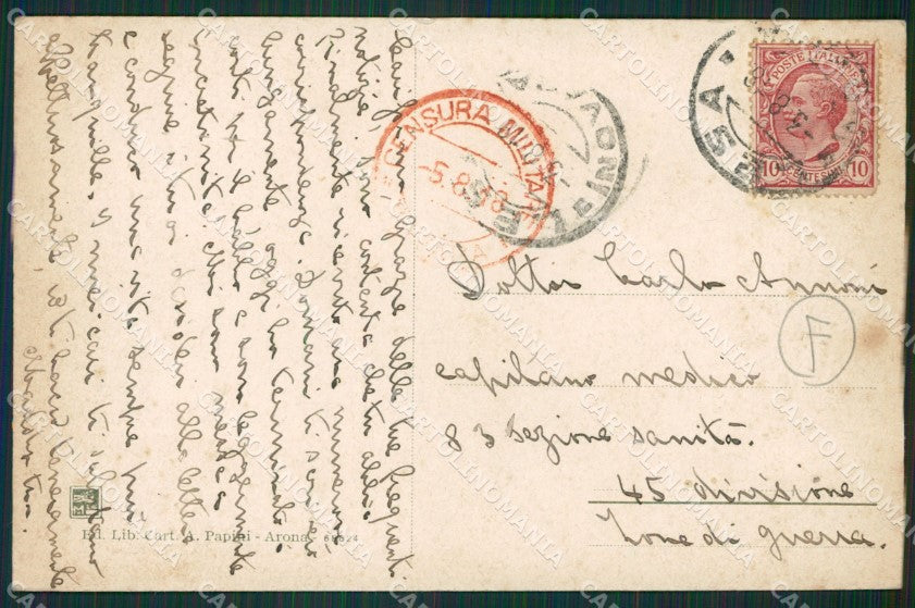 Novara Lesa Battello cartolina QZ1274 – retro