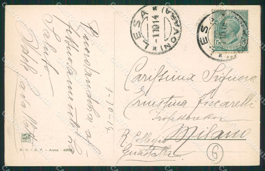 Novara Lesa Saluti da cartolina QZ1283 – retro