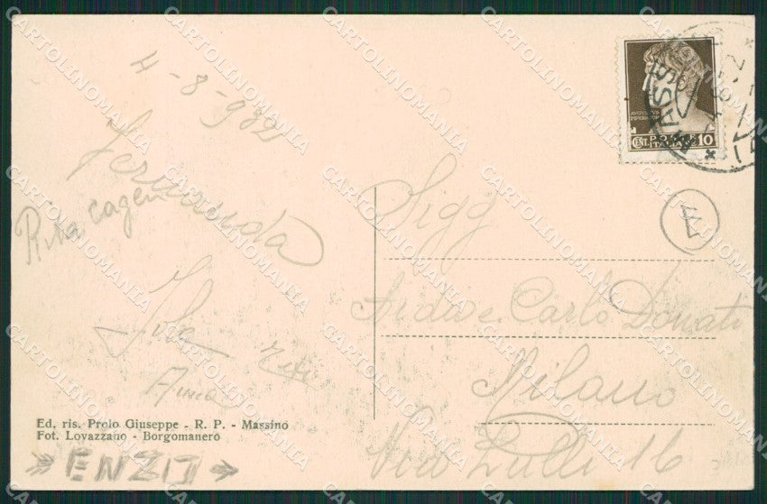 Novara Massino cartolina QZ1290 – retro