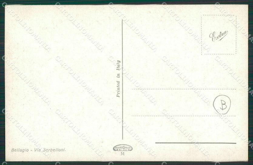 Como Lago di Bellagio cartolina QZ1300 – retro