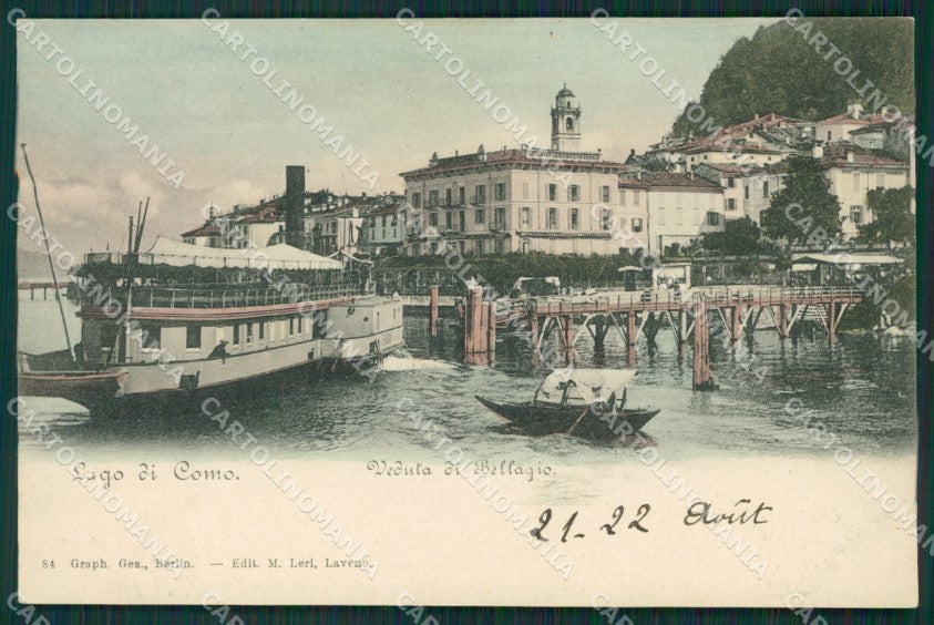 Como Lago di Bellagio Battello cartolina QZ1306 – fronte