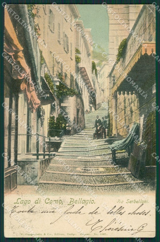 Como Lago di Bellagio PIEGHE cartolina QZ1309 – fronte