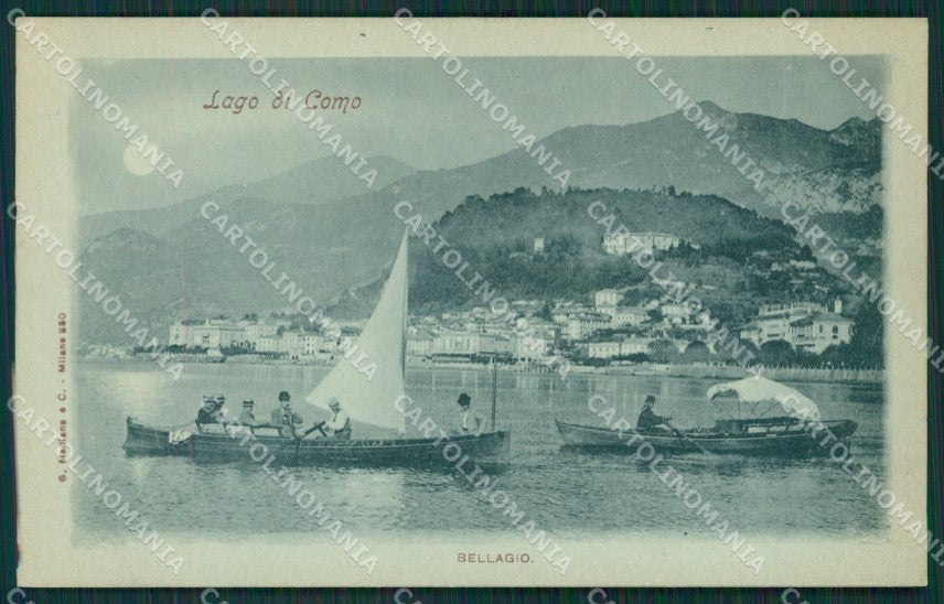 Como Lago di Bellagio Chiaro di Luna cartolina QZ1319 – fronte