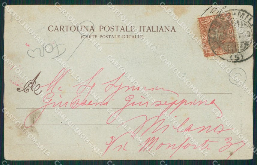 Como Lago di Bellagio Chiaro di Luna FORO cartolina QZ1322 – retro