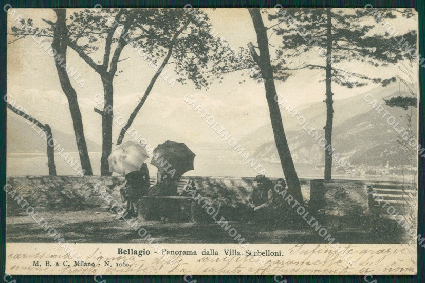 Como Lago di Bellagio PIEGHE cartolina QZ1335 – fronte