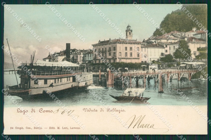 Como Lago di Bellagio Battello cartolina QZ1348 – fronte