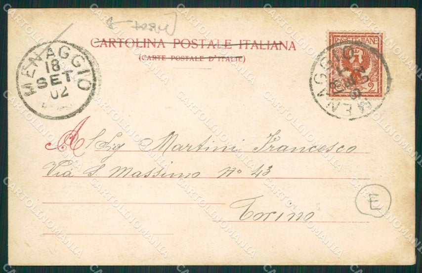 Como Lago di Bellagio PIEGA cartolina QZ1363 – retro