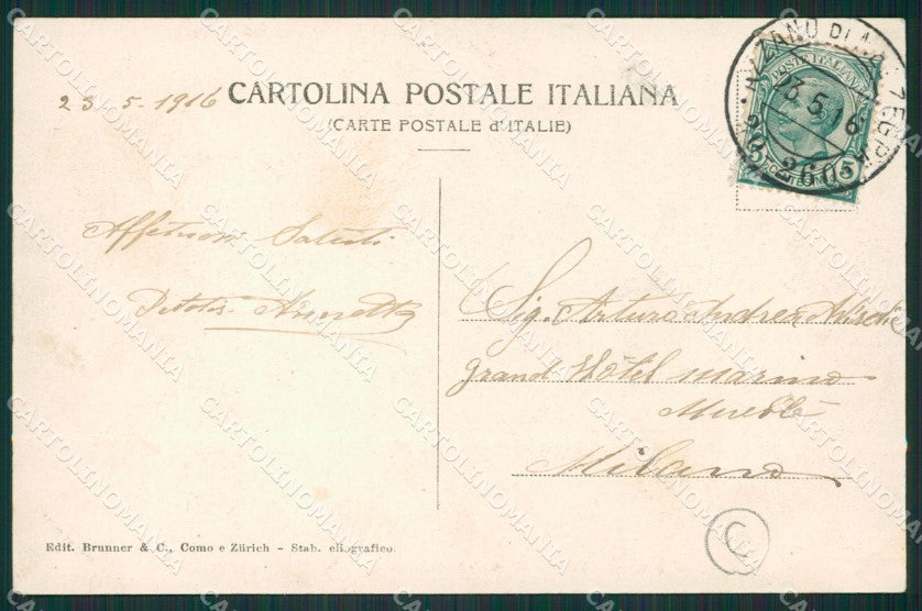 Como Lago di Cadenabbia Battello cartolina QZ1371 – retro