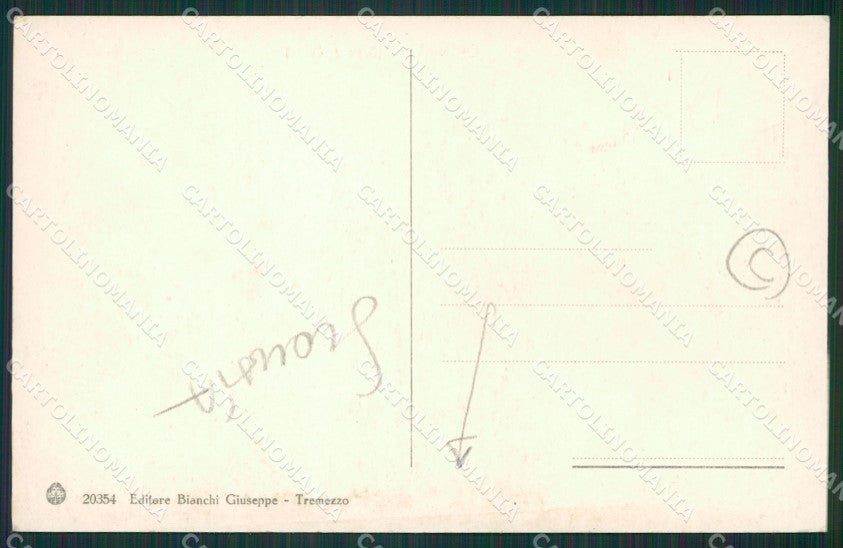 Como Lago di Cadenabbia SCOLLATA cartolina QZ1391 – retro