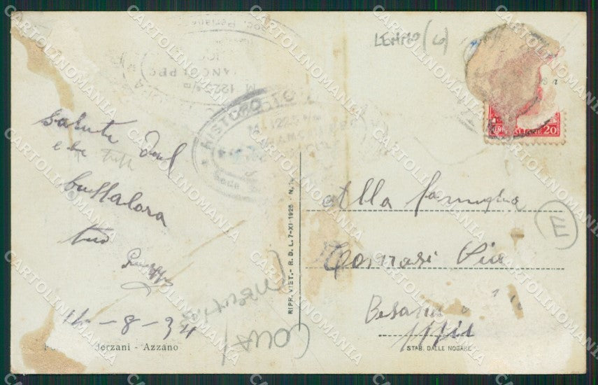 Como Lenno Campo Rifugio Boffalora COLLA PIEGHINE cartolina QZ1422 – retro