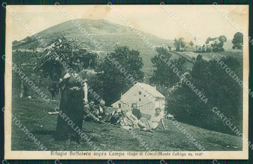 Como Lenno Campo Rifugio Boffalora PIEGA cartolina QZ1428 – fronte