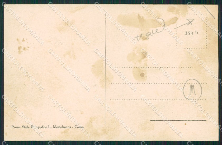 Como Lenno Campo Rifugio Boffalora PIEGA cartolina QZ1428 – retro