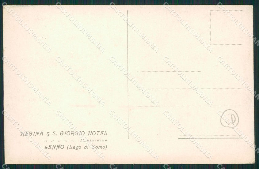 Como Lago di Lenno cartolina QZ1472 – retro