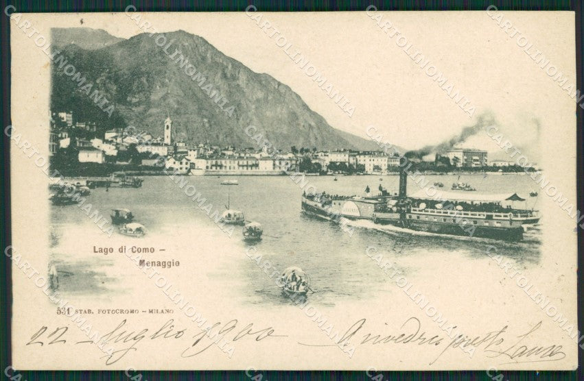 Como Lago di Menaggio Battello cartolina QZ1486 – fronte