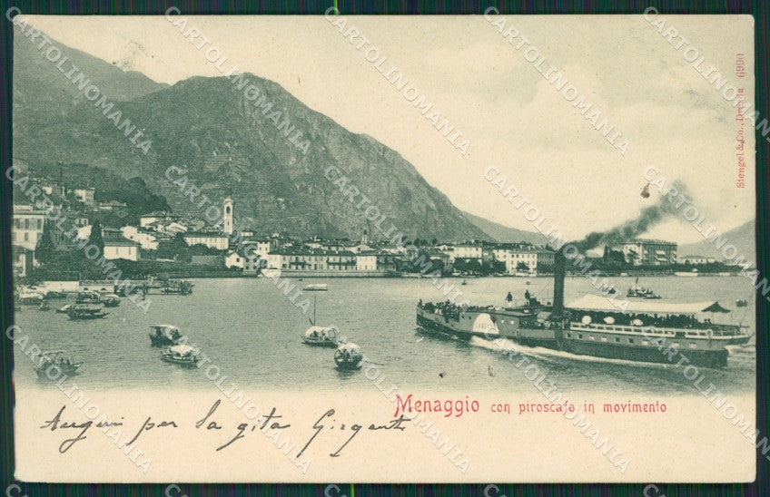 Como Lago di Menaggio Battello cartolina QZ1490 – fronte