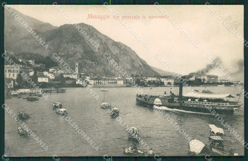Como Lago di Menaggio Battello SCOLLATA cartolina QZ1492 – fronte
