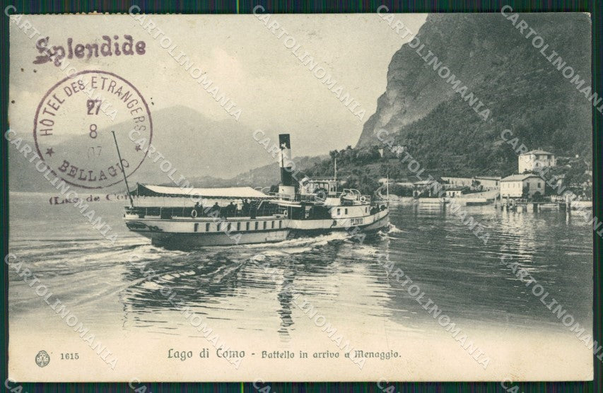 Como Lago di Menaggio Battello cartolina QZ1493 – fronte
