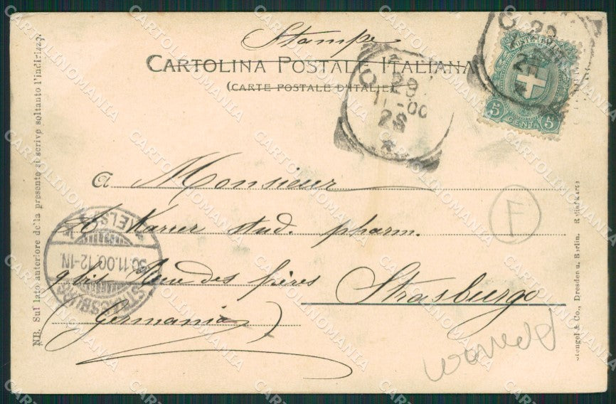 Como Lago di Menaggio Rilievo ABRASA cartolina QZ1529 – retro