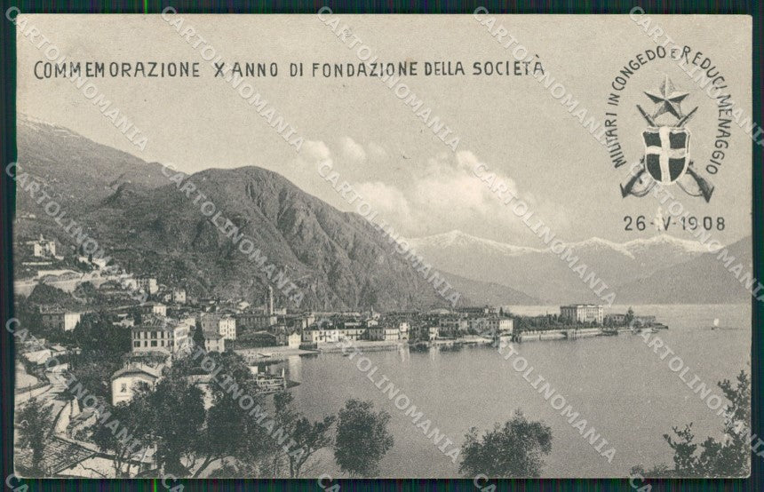 Como Lago di Menaggio Militari Reduci PIEGHINE cartolina QZ1538 – fronte
