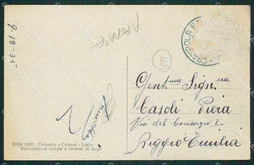 Como Lago di Val Menaggio Grandola ABRASA cartolina QZ1555 – retro