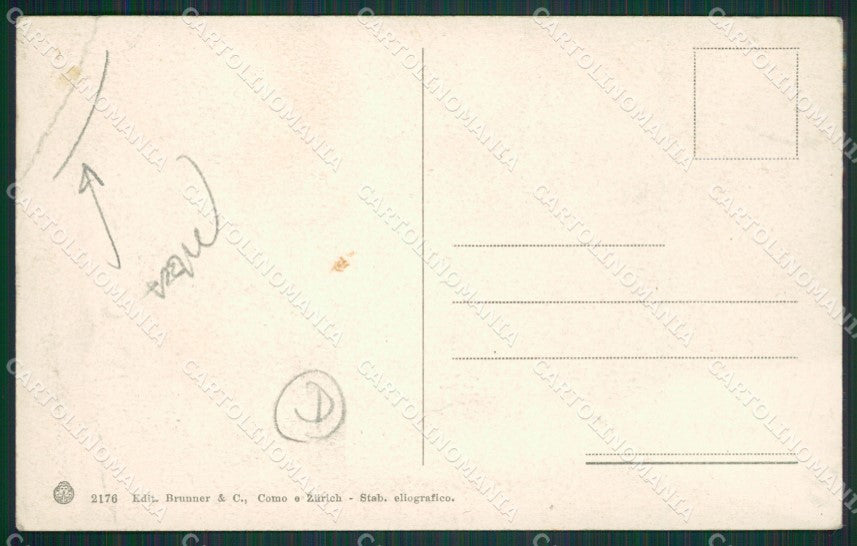 Como Lago di Monte Bisbino PIEGA cartolina QZ1566 – retro