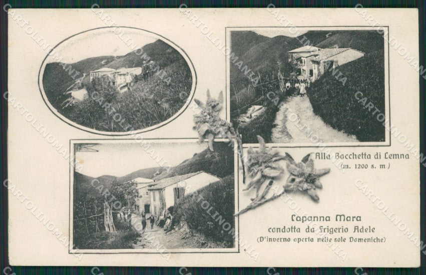 Como Lago di Palanzone Stella Alpina Bocchetta di Lenna Mara cartolina QZ1577 – fronte