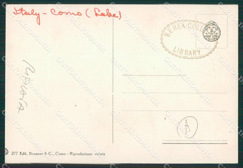 Como Lago di Costumi RIFILATA cartolina QZ1632 – retro