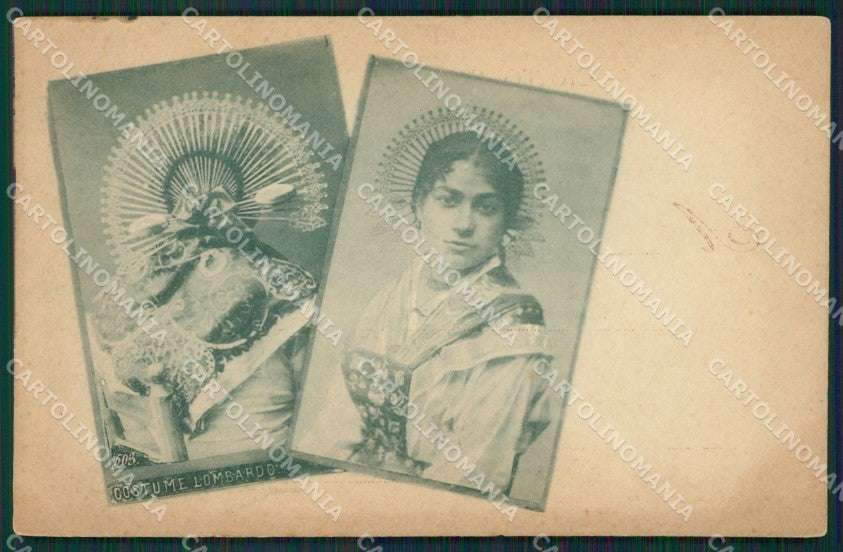 Como Lago di Costumi PIEGA cartolina QZ1651 – fronte