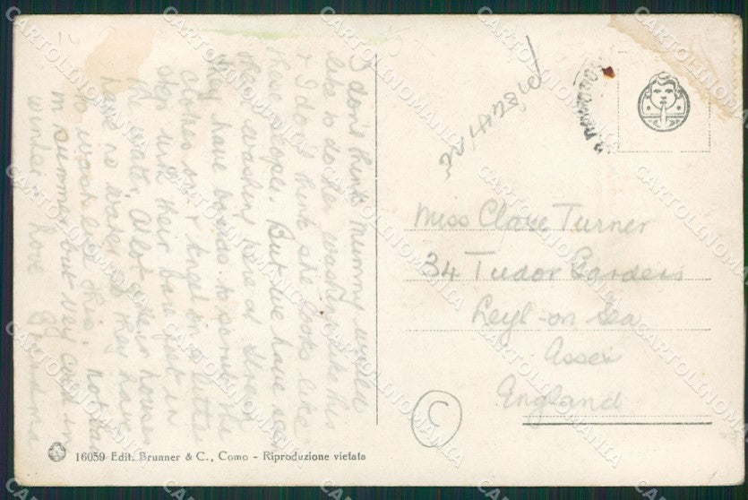 Como Lago di Costumi cartolina QZ1653 – retro
