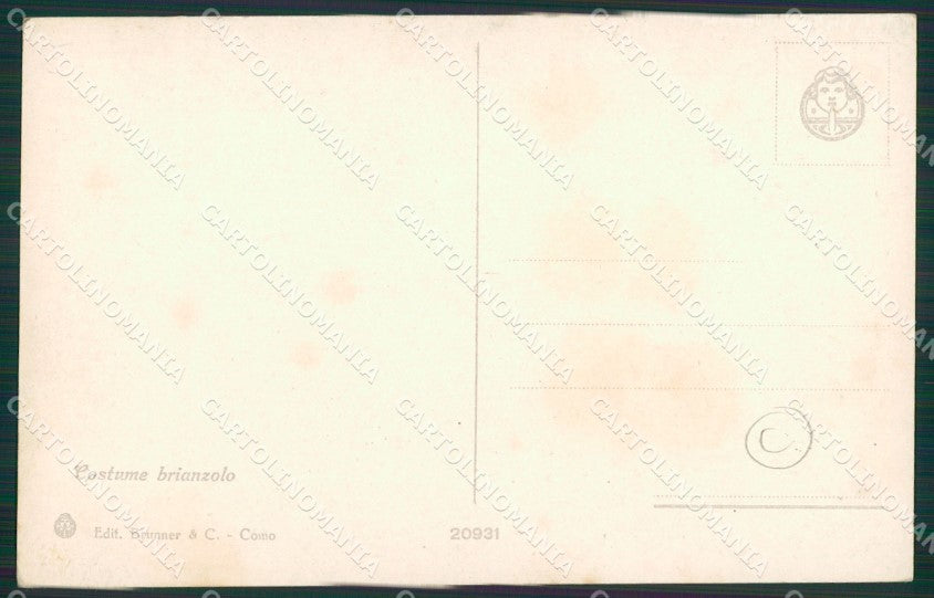 Como Lago di Costumi cartolina QZ1660 – retro