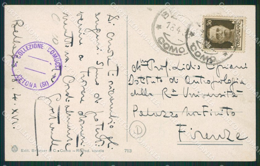 Como Lago di Costumi cartolina QZ1682 – retro