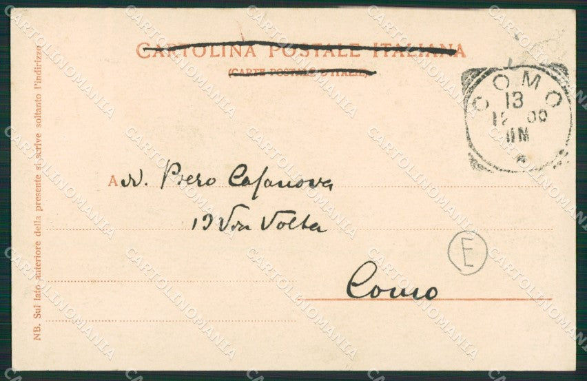 Como Lago di Costumi cartolina QZ1689 – retro