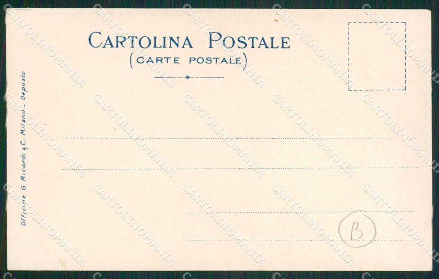 Como Costumi Lombardi Carro Buoi cartolina QZ1706 – retro