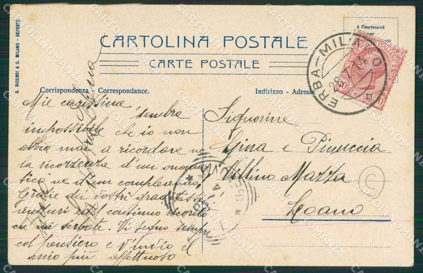 Como Costumi Lombardi cartolina QZ1707 – retro