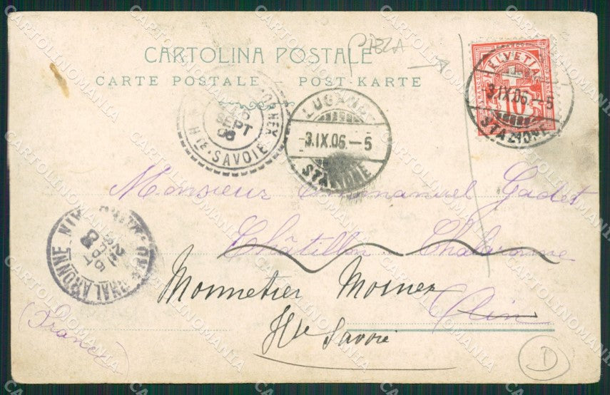 Como Lago di Tremezzina Ossuccio Spurano PIEGA cartolina QZ1723 – retro