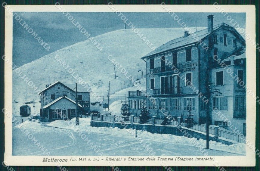Verbania Mottarone Stazione Nevicata ABRASA cartolina QZ1738 – fronte