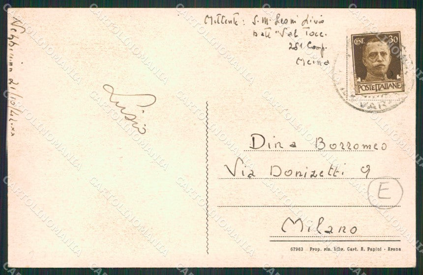 Novara Nebbiuno cartolina QZ1787 – retro