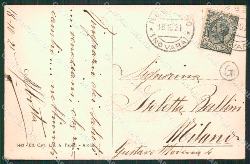 Novara Nebbiuno Saluti da cartolina QZ1795 – retro