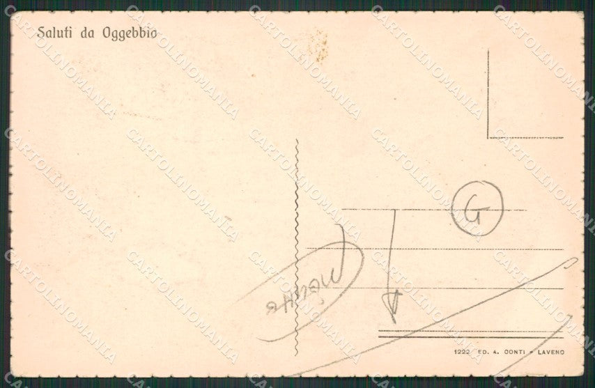 Verbania Oggebbio PIEGHE cartolina QZ1805 – retro