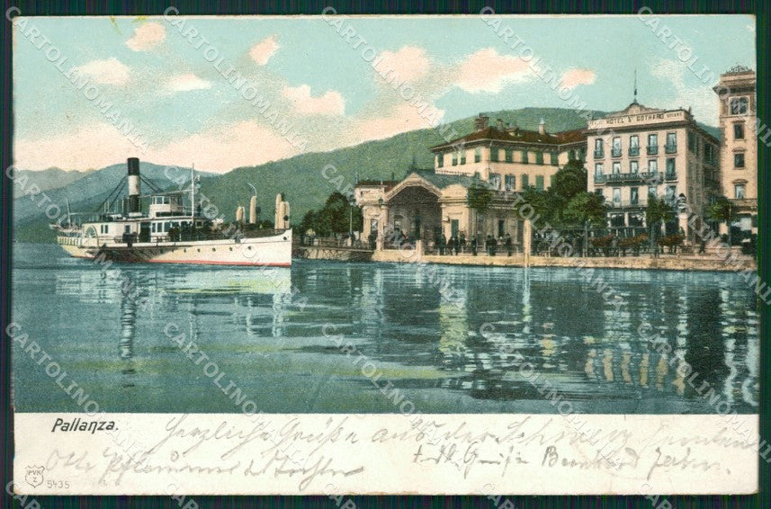 Verbania Pallanza Battello cartolina QZ1808 – fronte