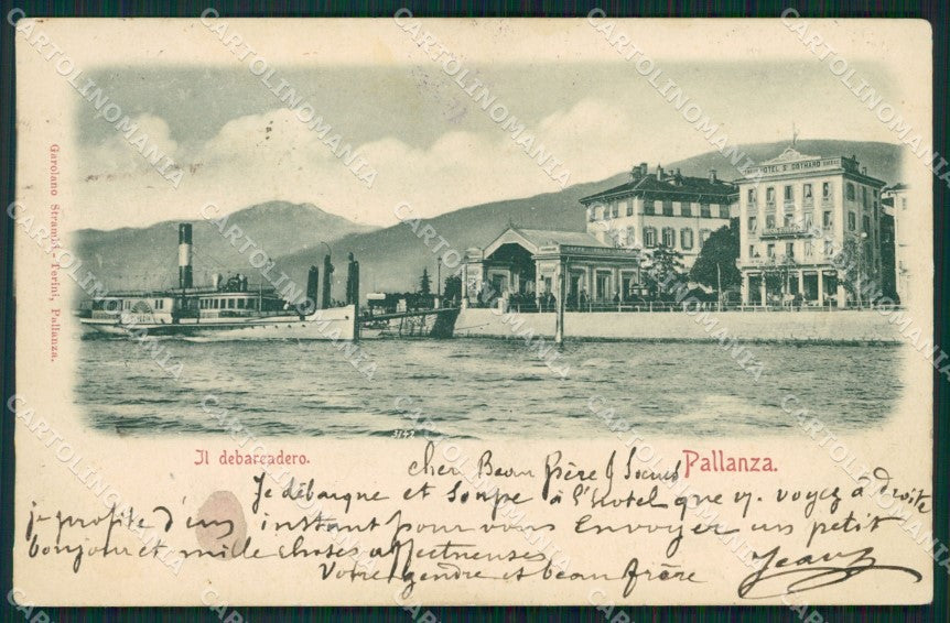 Verbania Pallanza Battello cartolina QZ1817 – fronte