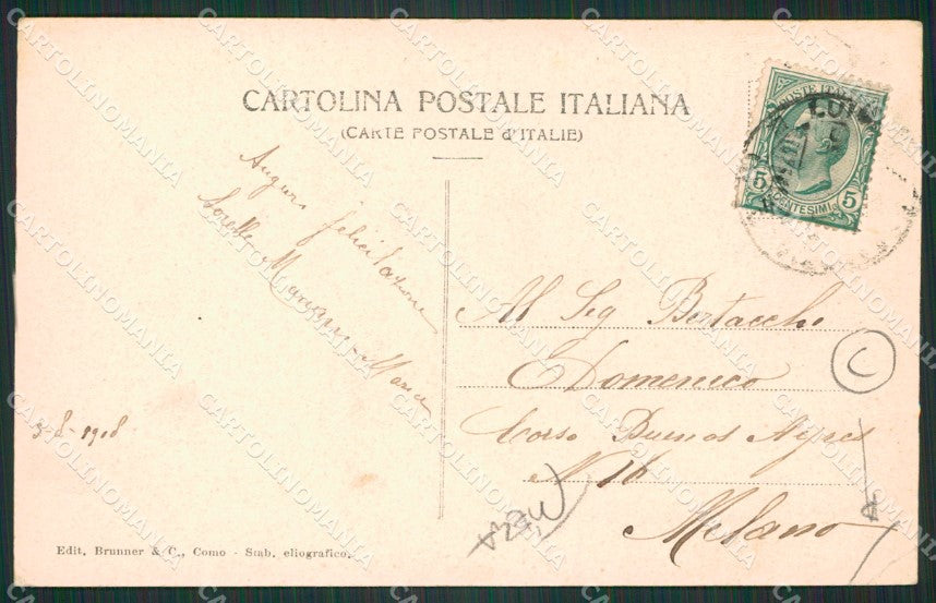 Verbania Pallanza PIEGA cartolina QZ1836 – retro